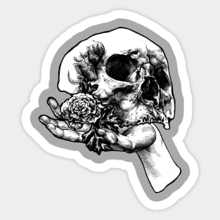 Skull And Hand Sticker